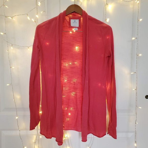 🍨 Open Front Soft Heather Magenta Cardigan - Picture 1 of 6